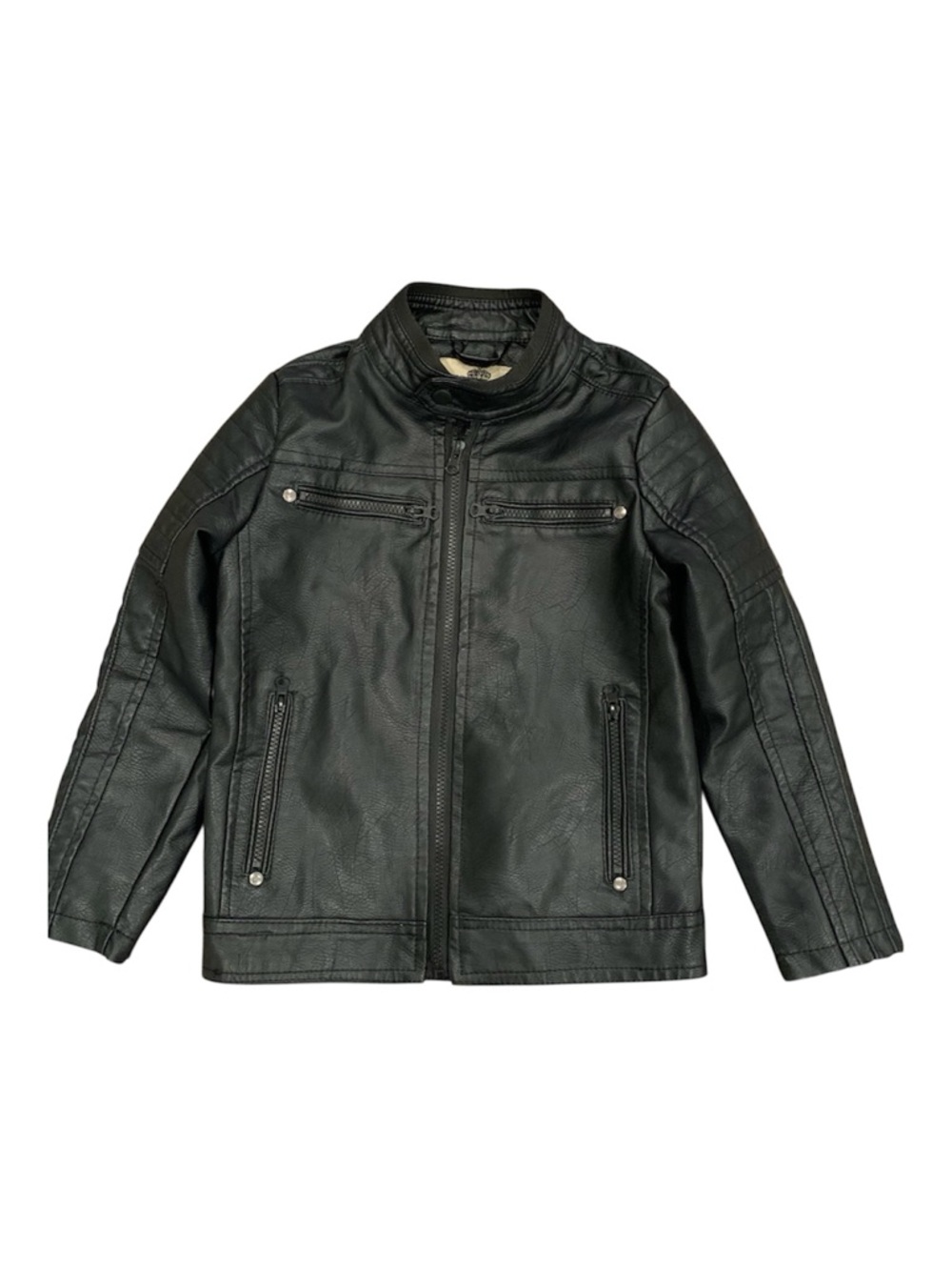 Black Faux Leather Moto Kid’s Jacket
